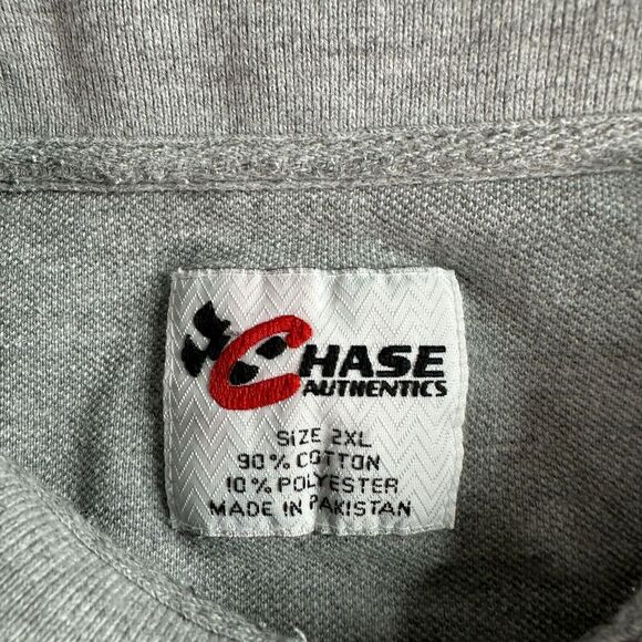 Jimmie Johnson NASCAR Shirt Mens 2XL Gray Yellow Chase Authentic Polo Casual - Picture 4 of 8